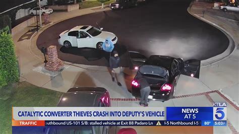 Catalytic converter thieves intentionally crashed into officer, then led other units on high-speed pursuit: Burbank police